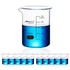 1.7oz(50ml) Sturdy Glass Beaker, 3.3 Borosilicate Griffin Low Form with Printed Graduation, Pack of 10