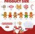 Whaline 76Pcs Merry Christmas Classroom Bulletin Board Decoration Kit Gingerbread Candy Cane Cutouts with Glue Point Red White Stripes Bulletin Border Sticker for Holiday School Wall Door Decoration by Whaline