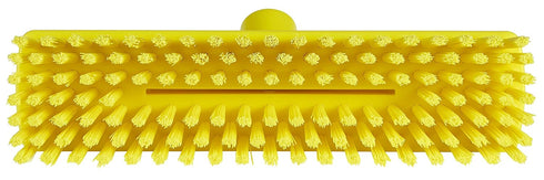 70416 Scrub,Waterfed,Stiff,11",PP/PBT,Yellow Vikan Deck