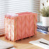 Y YOMA 6 Pack Extra Capacity Hanging File Folders with Handle, Cute Pink Accordion Decorative Folder with 1/5-Cut
