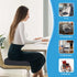 Large Seat Cushion, Soft Foam Cushion for Long Sitting Hours, Non-Slip Chair Pad for Back & Sciatica Pain Relief (Grey)