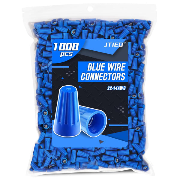 1000 Pcs Blue Wire Connector Nuts, Insulating Insert Twist Electrical Connectors for Quick Connection