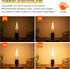 Dimmable Tubular LED Bulb, E26, 2 Pack, T10 T30 Vintage LED Bulbs, 40 Watt Equivalent, 2700K Warm White