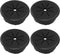 Jiozermi 4 Pcs 2 Inch Black Desk Grommet, Plastic Desk Hole Cover for