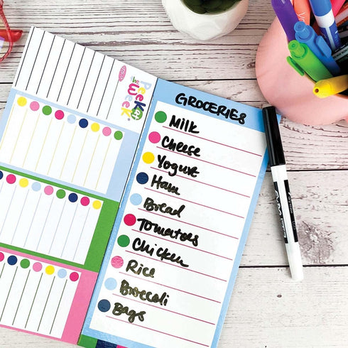 Mini Peek at the Week Planner Pad, Undated 52-week Daily Notepad, Tear-Off Pages, Priority Lists, Checklist Backer