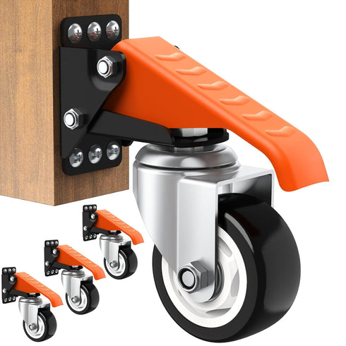 Ronlap Workbench Casters Kit, 880 Lbs Capacity, 3" Heavy Duty Retractable Casters 4 Pack