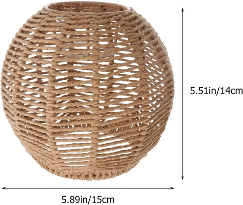 Koolouispoper Lampshade for Cover Table Lamp Rattan Lamp Pendant Light Vintage Hanging Lighter Cafe Restaurant Home