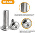 M4-0.7 x 12mm Button Head Hex Socket Cap Screws, 304 Stainless Steel, Full Thread, Plain Finish, Metric Thread Hex
