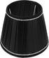 Pleated Table Lamp Shade Black Fabric with Rhinestones Soft Light Cover for