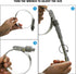 2 Pack Heavy Duty Worm Hose Clamp, Adjustable Range 2 1/4"-3 1/8" 304 Stainless Steel for Plumbing