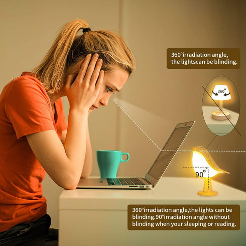 Small Cordless Bedside Lamp, Night Light with Touch Sensor, LED Table Lamp with 3 Level Brightness for Bedroom