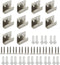 Stainless Steel Tile Bracket Billboard Holder, Wall Mounted Utility Hooks for Ceramic Tile Display, 10 Pack, Silver
