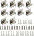 Stainless Steel Tile Bracket Billboard Holder, Wall Mounted Utility Hooks for Ceramic Tile Display, 10 Pack, Silver
