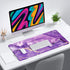 Desk Mat, Large 32" x 12" XXL Mouse Pad, Cute Purple Marble Desktop Decor for Laptop & Keyboard