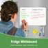 Magnetic Whiteboard Fridge Dry Erase Board: HOMiDEK Small Magnetic White Board for Refrigerator with Clean Dirty Magnet for Dishwasher, 4 x Markers, 1 x Eraser - 12" x 8" by HOMiDEK