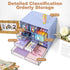 Desk Organizer with 9 Drawers - 4 Tier Plastic Stackable Storage for Office, Makeup Organizer (Purple)