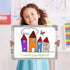 White Board Dry Erase - 12" x 16" Magnetic Double-Sided Board, 6 Markers, 4 Magnets, 1 Eraser for School, Office