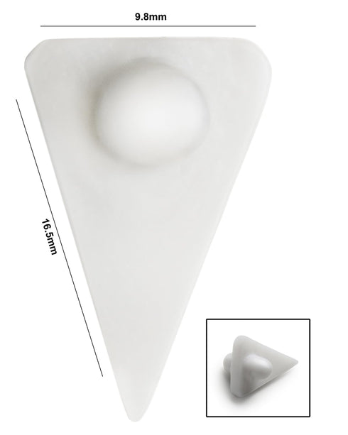 SP Bel-Art Spinvane Teflon Triangular Magnetic Stirring Bar; 10.4 x 16.5 x 9.8mm, Fits 3-5 ml Vials, White (F37135-0000)