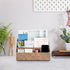BTSKY Woven Storage Basket - Natural Seagrass Vertical Wicker Baskets with 4 Compartments, Home Office Sorter Rack