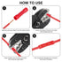 300PCS Butt Splice Crimp Connectors, Insulated Electrical Straight Wire Terminal Connectors 10-22AWG Assorted Terminals