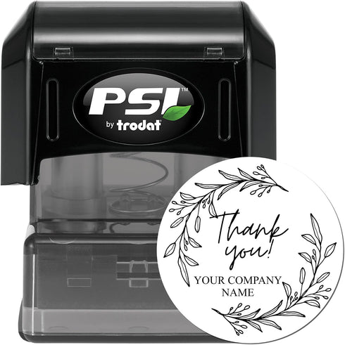 Packages 1-5/8" Pre-Inked Professional Thank You Stamp for Business & Personal Use | Elegant Custom Round Gratitude