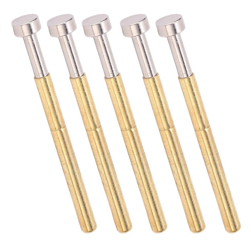 100pcs PCB Testing Pogo Pin Brass Flat Head Spring Test Probe, 2.36mm Tube Diameter, 34mm Length