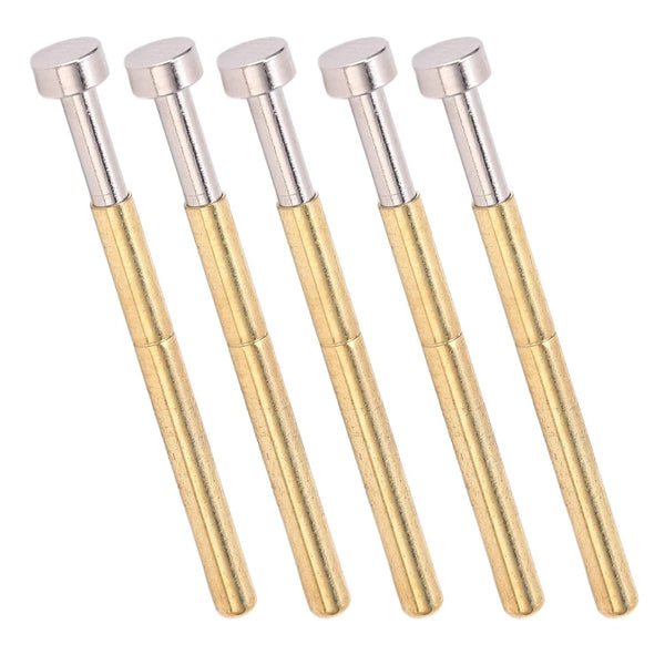 100pcs PCB Testing Pogo Pin Brass Flat Head Spring Test Probe, 2.36mm Tube Diameter, 34mm Length