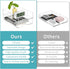 HIIMIEI Clear Acrylic Paper Organizer for Desk, Stackable 2 Tier Letter Tray for Home, School, Office