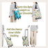 YORJLBK Portable Shopping cart Foldable with Wheels,Folding Shopping Cart Tote Bag Trolley Grocery Carts for Outdoors