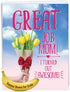 NobleWorks Jumbo Card for Mothers Day, 8.5 x 11 Inch, Funny Card of Appreciation, Great Job Mom
