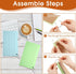 WINKIO 350 3x5 Inches (5 Pcs Index Cards With Ring, Flash Cards With RingsColored Heavy Notecards With Ring, Punched
