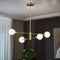 EUGITRAINS Gold Modern Sputnik Chandelier, 4-Lights Mid Century Chandeliers Flush Mount Sputnik Lights