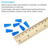 MECCANIXITY Silicone Rubber Tapered Plug 5mm to 9mm Solid Blue for Laboratory Use - 15 Pieces