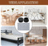 16 25mm/0.98" uxcell Pcs Round Plastic Plugs with Furniture Felt Pad, Tubing End Caps Furniture Leg Inserts for Metal