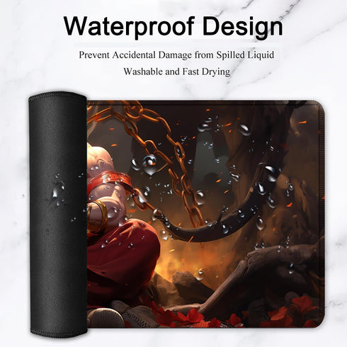 Large Mouse Pad, 31.5 x 11.8in Extended Gaming Mouse Pad with Stitched Edges, Anime Cool Warriors Pattern