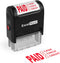 ExcelMark Self-Inking Rubber Stamp - Paid Cash Check Credit - A1539 Red Ink