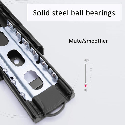 KDDEON 1 (20in/500mm) Pair Silent Ball Bearing Full Extension Soft Close Furniture Drawer Slides,Side Mount Drawer