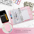 Onlyesh Budget Binder, 28Pcs Cash Envelopes for Budgeting, Marble 6-Ring Money Saving Binder (Pink)