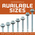 ST Fastening Maxx SteelBinder: #12 x 1" Galvanized Screws with EPDM Rubber Washer, 250-Count