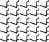 JSP Manufacturing Non-Locking Plastic Pegboard Hooks, L Style Hook for Garage Tool Storage, 100 Black