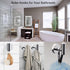 Towel Hooks for Bathroom, 2 Packs Wall Mount Towel Holder, Black Matte Stainless Steel Heavy Duty Towel Hook