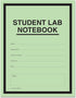 BookFactory Student Lab Notebook, 8.5" x 11", Scientific Grid Format, 50 Pages, Green Cover, 10 Pack (LAB-050-7GSS)