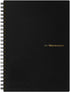 Maruman MNEMOSYNE Notebook 8.27 x 5.83 Inches (A5), 80 Sheets, 8mm Ruled 24-Line, Black, 1 ea. (N175)