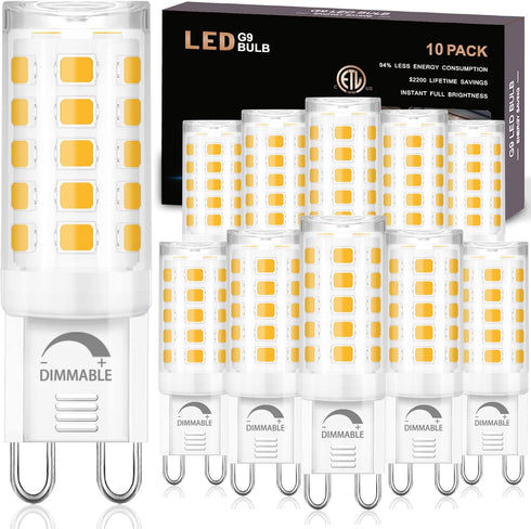 winshine 10 Pack G9 LED Bulb Dimmable 4W (40W Halogen Equivalent) 4000K