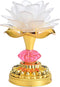 Omeet Colorful LED Lotus Buddhist Lamp, Gradient Buddha Light for Worship, Prayer and