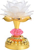 Omeet Colorful LED Lotus Buddhist Lamp, Gradient Buddha Light for Worship, Prayer and