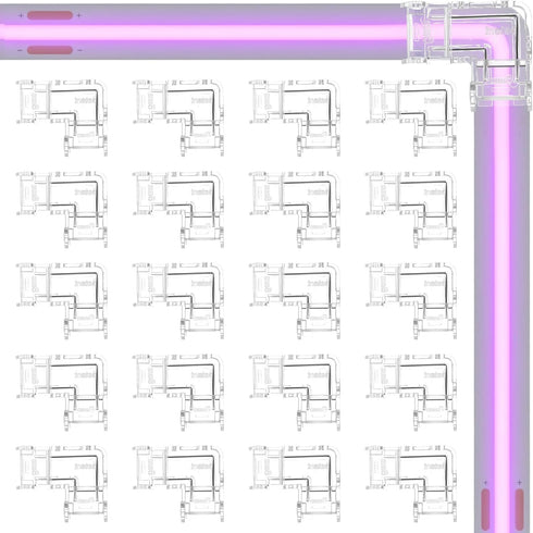 WJIAAA 20 Pcs LED Strip Connectors, 2Pin 8mm L Shape LED Light Connector