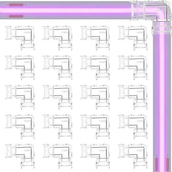 WJIAAA 20 Pcs LED Strip Connectors, 2Pin 8mm L Shape LED Light Connector