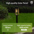 2 Packs 3000K Philips Solar Pathway Lights Outdoor, Glass Metal Led Garden Landscape Lightings, Warm White, Waterproof