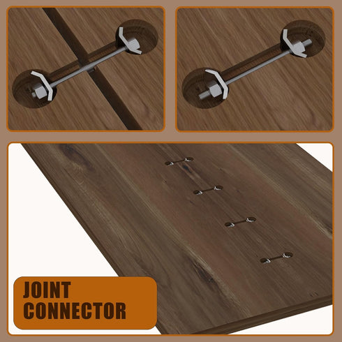 10 PCS Countertop Joint Connectors, Counter Top Fasteners Bolt, Butcher Block Fasteners Draw Bolts for Furniture